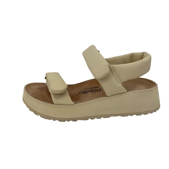 Papillio Birkenstock Womens Beige Platform Sandals Size 40 EU L9 M7 Portugal - Picture 1 of 7